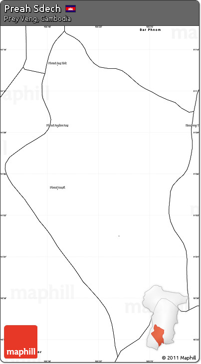Blank Simple Map of Preah Sdech