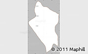 Gray Simple Map of Preah Sdech, cropped outside