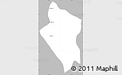 Gray Simple Map of Preah Sdech, single color outside
