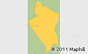 Savanna Style Simple Map of Preah Sdech, single color outside