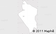 Silver Style Simple Map of Preah Sdech, cropped outside