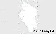 Silver Style Simple Map of Preah Sdech, single color outside
