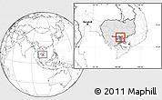 Blank Location Map of Sithor Kandal, highlighted country, highlighted parent region, within the entire country