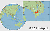 Savanna Style Location Map of Sithor Kandal