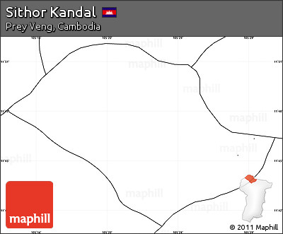 Blank Simple Map of Sithor Kandal, no labels
