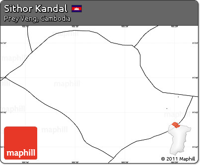 Blank Simple Map of Sithor Kandal, no labels