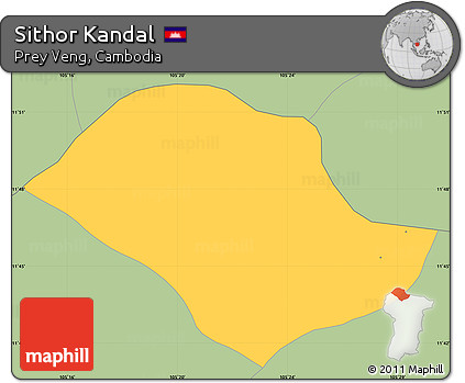 Savanna Style Simple Map of Sithor Kandal