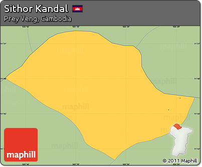 Savanna Style Simple Map of Sithor Kandal