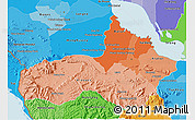 Political Shades 3D Map of Pursat