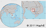 Gray Location Map of Kandieng, highlighted parent region