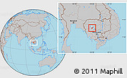 Gray Location Map of Kandieng