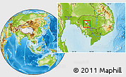 Physical Location Map of Kandieng, within the entire country