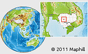 Physical Location Map of Kandieng, highlighted country