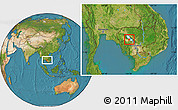 Satellite Location Map of Kandieng