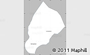 Gray Simple Map of Kandieng, single color outside