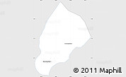 Silver Style Simple Map of Kandieng, single color outside