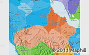 Political Shades Map of Pursat