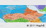 Political Shades Panoramic Map of Pursat