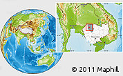 Physical Location Map of Angkor Chum, highlighted country, highlighted parent region