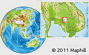 Physical Location Map of Angkor Chum, highlighted parent region