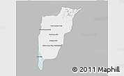 Gray 3D Map of Chi Kreng, single color outside