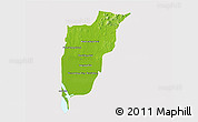 Physical 3D Map of Chi Kreng, cropped outside