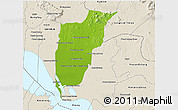 Physical 3D Map of Chi Kreng, shaded relief outside