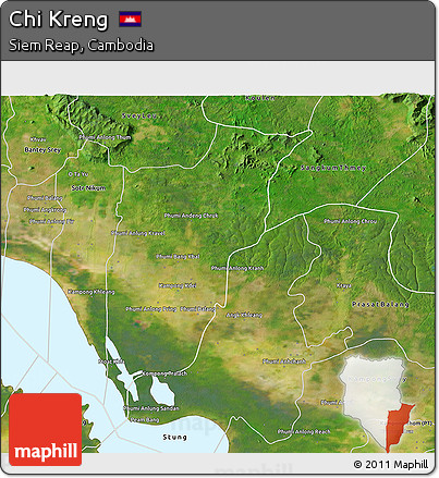 Satellite 3D Map of Chi Kreng