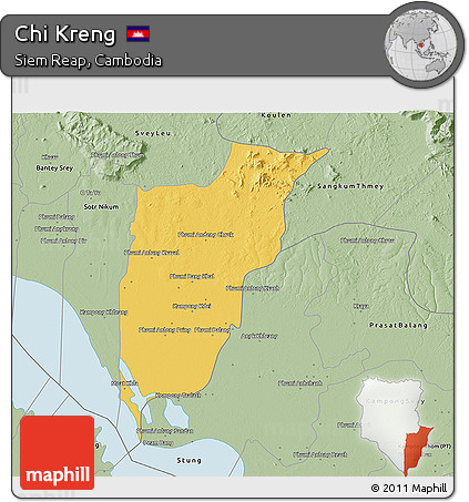 Savanna Style 3D Map of Chi Kreng