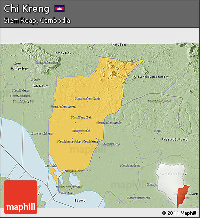 Savanna Style 3D Map of Chi Kreng