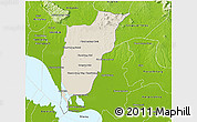 Shaded Relief 3D Map of Chi Kreng, physical outside