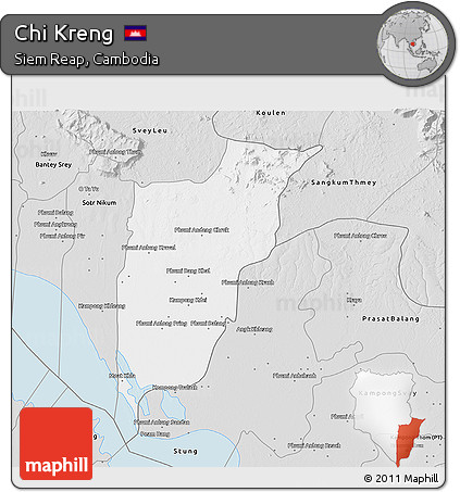 Silver Style 3D Map of Chi Kreng