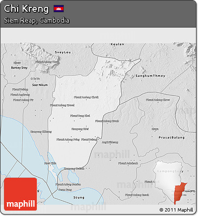 Silver Style 3D Map of Chi Kreng