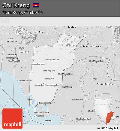 Silver Style 3D Map of Chi Kreng
