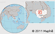 Gray Location Map of Chi Kreng, highlighted country