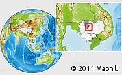 Physical Location Map of Chi Kreng, highlighted country, highlighted parent region