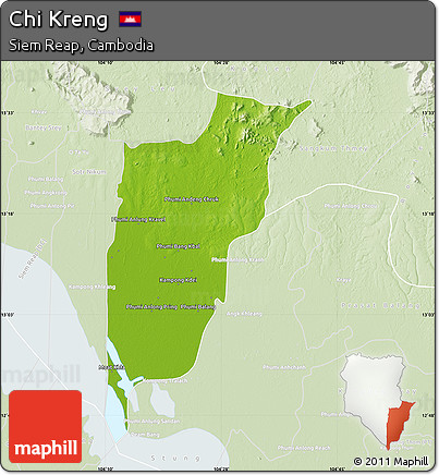 Physical Map of Chi Kreng, lighten