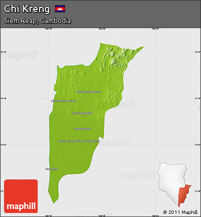Physical Map of Chi Kreng, single color outside