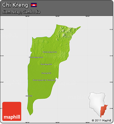 Physical Map of Chi Kreng, single color outside