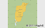 Savanna Style Map of Chi Kreng, single color outside