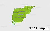 Physical Panoramic Map of Chi Kreng, single color outside