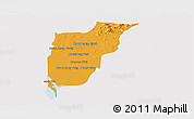 Political Panoramic Map of Chi Kreng, cropped outside