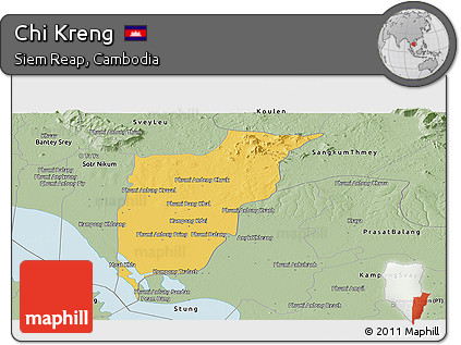Savanna Style Panoramic Map of Chi Kreng