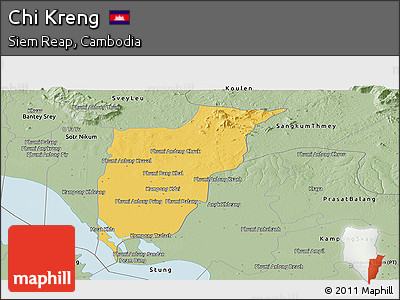 Savanna Style Panoramic Map of Chi Kreng
