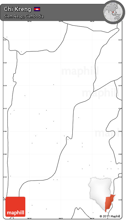 Blank Simple Map of Chi Kreng, no labels