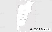 Silver Style Simple Map of Chi Kreng, cropped outside