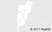 Silver Style Simple Map of Chi Kreng, single color outside