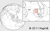 Blank Location Map of Siem Reap (PT), highlighted parent region