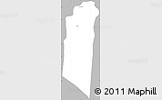 Gray Simple Map of Siem Reap (PT), single color outside
