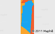 Political Simple Map of Siem Reap (PT)